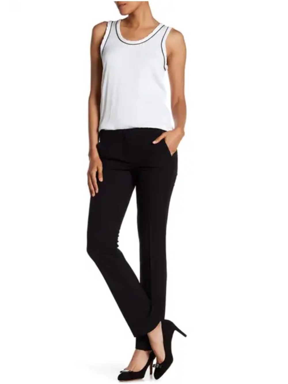 Amanda & Chelsea Narrow Leg Stripe Pants Size 0